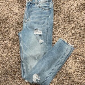 Old Navy Light Blue Distressed Skinny Jeans